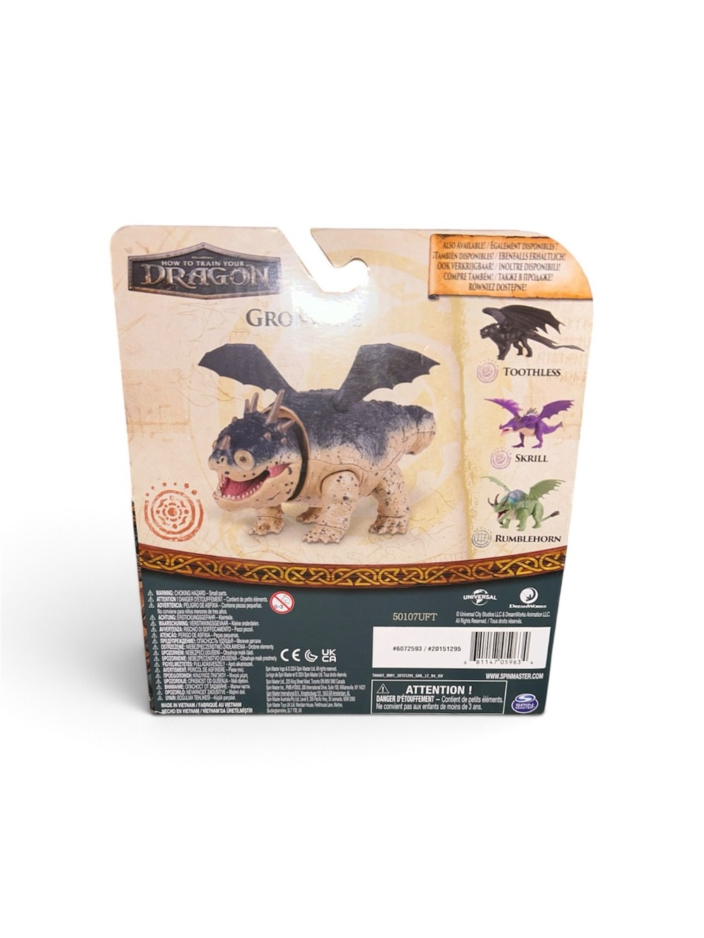 DreamWorks Gronckle Dragon Figure - Beige & Dark Blue - Picture 4 of 4